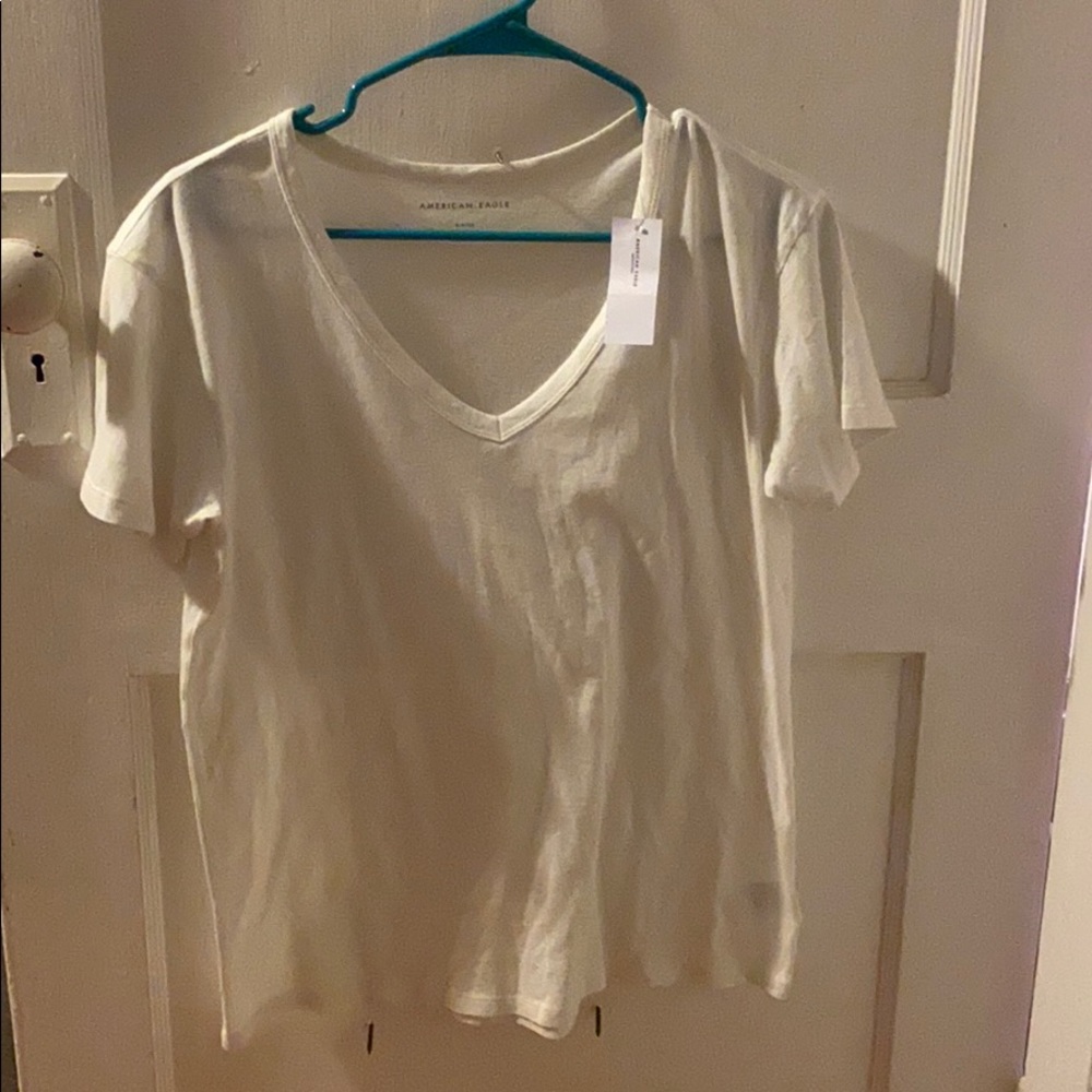plain white aeo tee